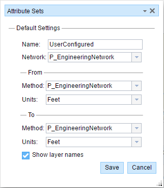 Event Editor Default Settings dialog box