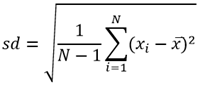 Standard deviation equation
