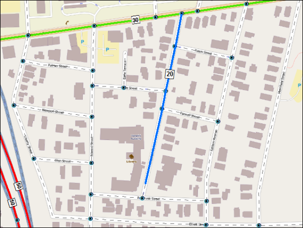 New events added to a route by providing length from a referent offset location