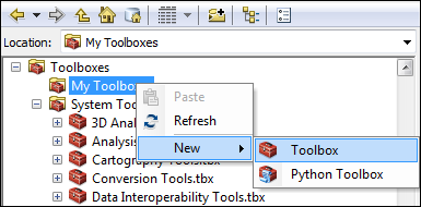 Creating a toolbox in ArcCatalog